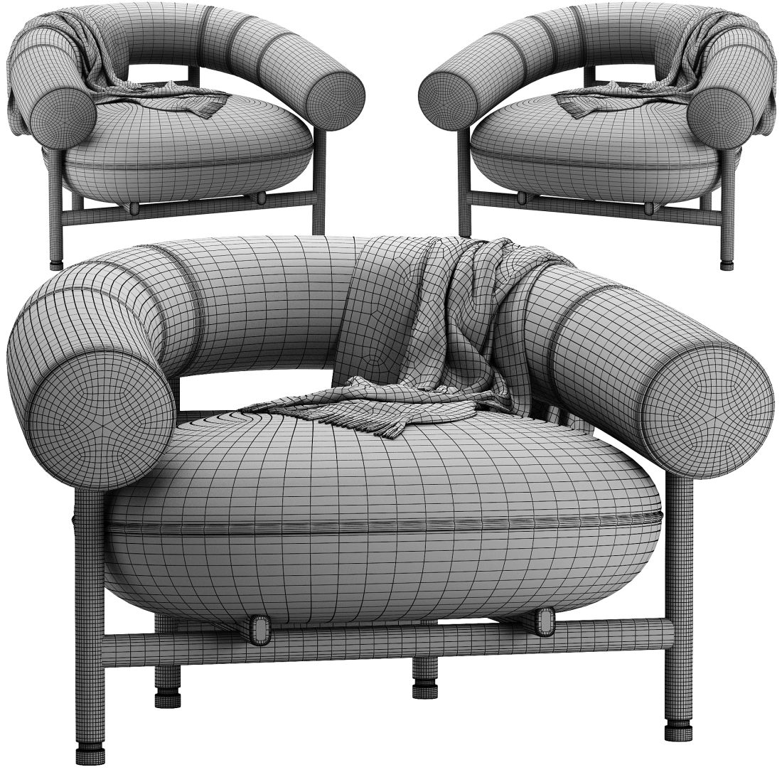 Loop Armchair By Wewood 3D Model for Corona | CGMood