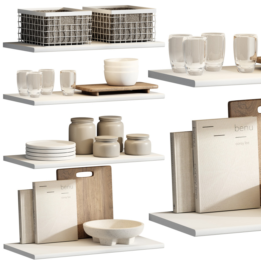 Kitchen Decor 02 - 3D Model for VRay