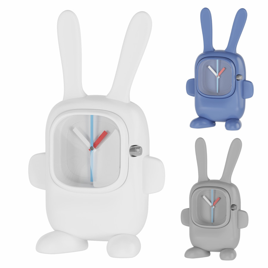 Rabbit Clock By Maxence Derreumaux - 3D Model for Corona