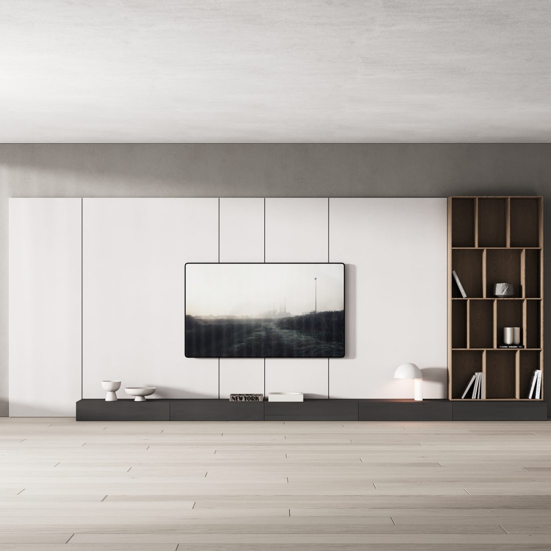 500 Tv Wall Kit 10 Modern Minimal Living Room Zone - 3D Model for ...