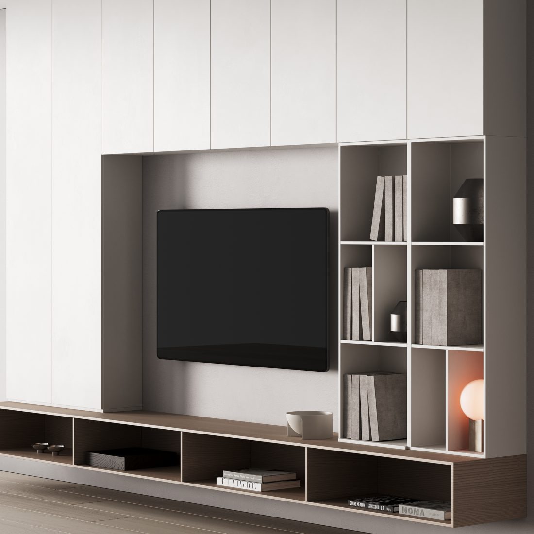 501 Tv Wall Kit 11 Modern Minimal Living Room Zone - 3D Model for ...