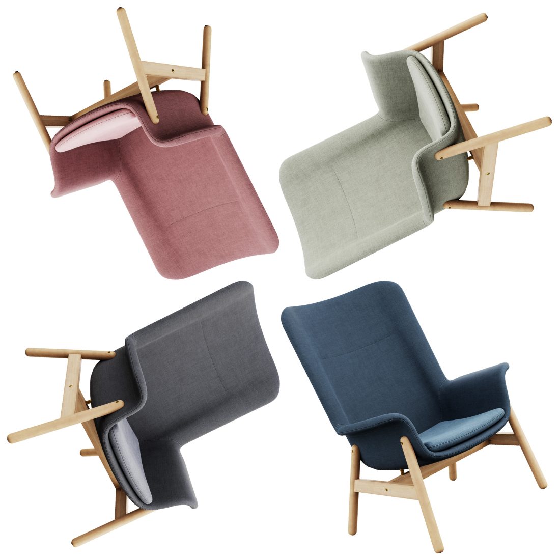 Ikea – Vedbo Armchair With High Backrest 3D Model for VRay, Corona