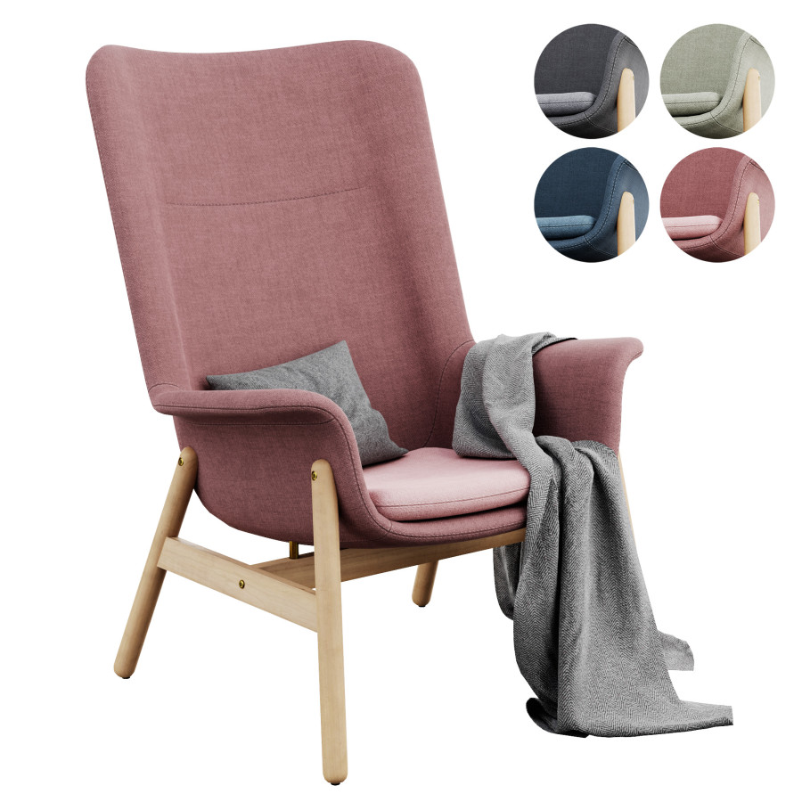Ikea – Vedbo Armchair With High Backrest 3D Model for VRay, Corona