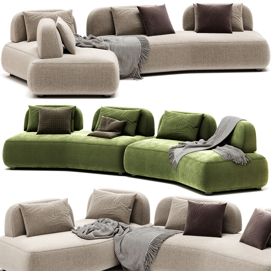 Curve Sofa By Art Nova 3D Model for Corona | CGMood