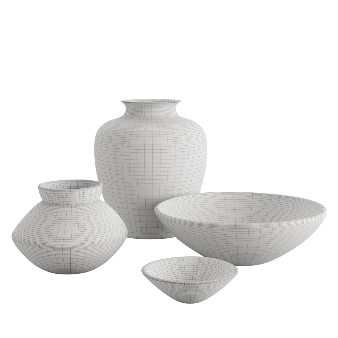 Ceramic Model Handcrafted Marbled Ceramic Collection 3D Model for Corona | CGMood