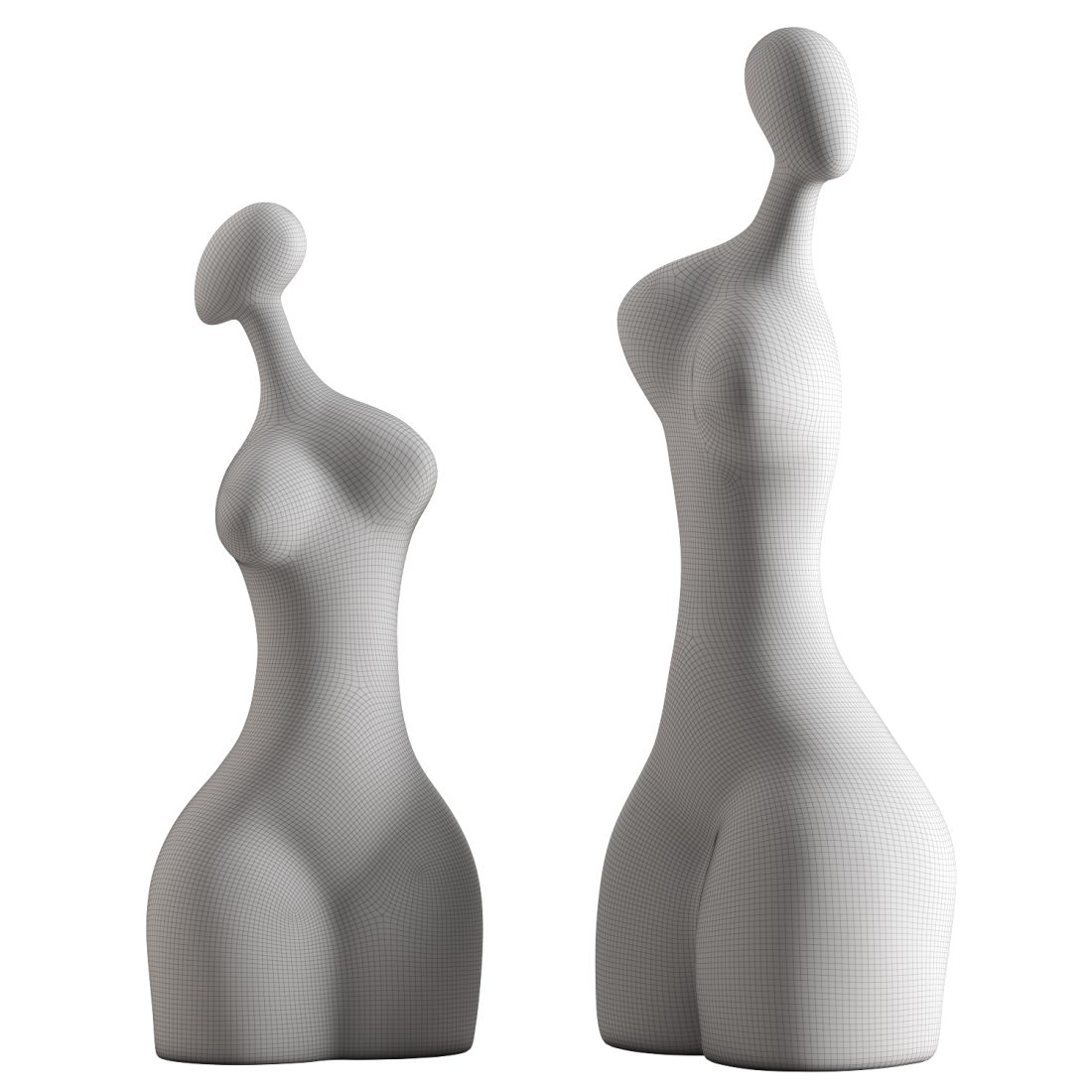 Abstract 3d Statues Rfa Modern Ceramic Abstract Female Statues 3D Model for VRay | CGMood