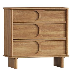 Crate & Barrel Weight Three Drawer Chest Of Drawer