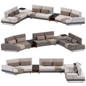 Mony Moon Chaise Corner Sofa With  Table