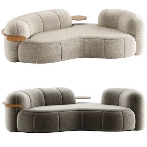 Tateyama By Secolo Curved Fabric Sofa