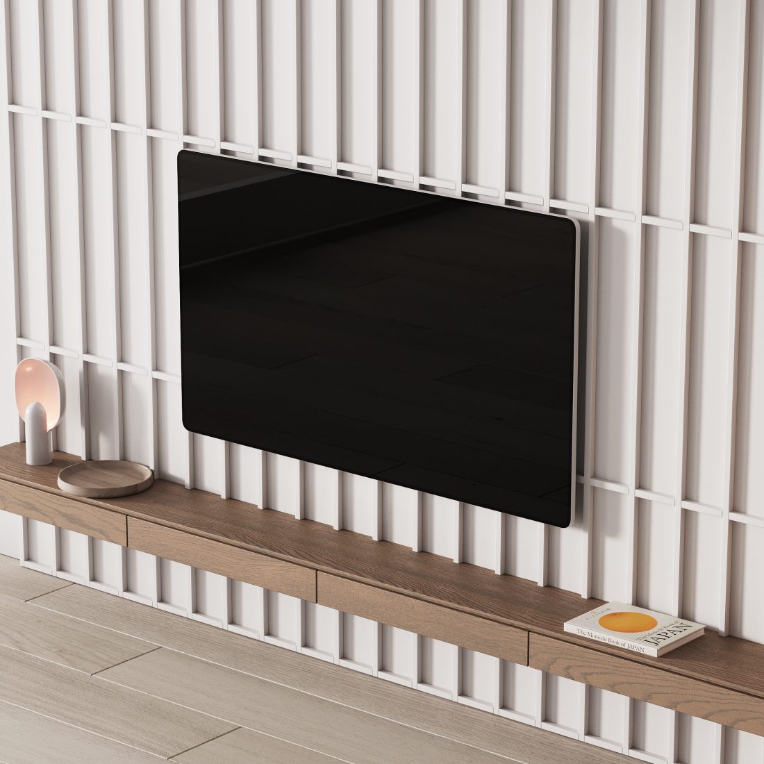 508 Tv Wall Kit 12 Minimal Living Room Zone - 3D Model for VRay, Corona