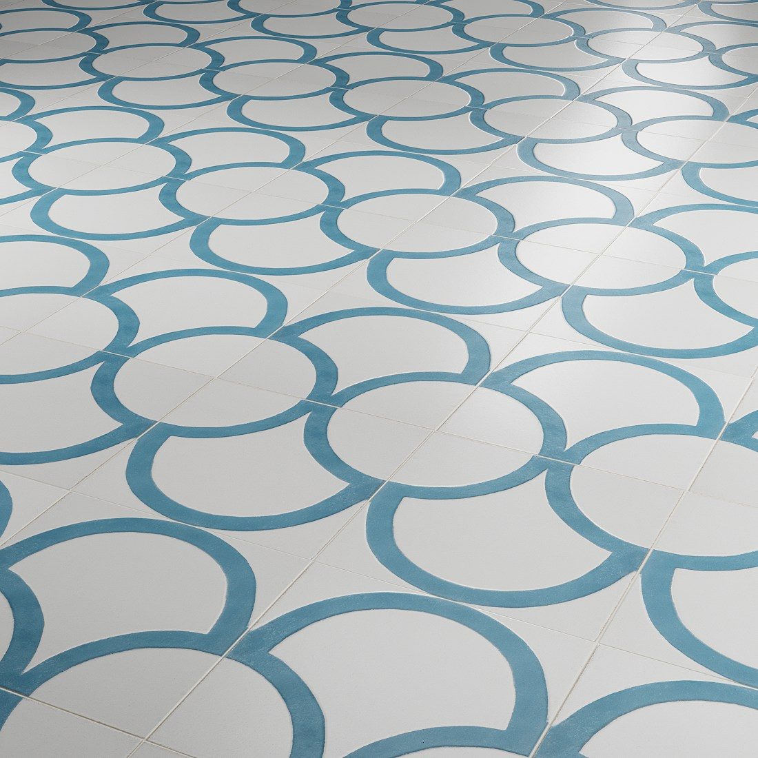 Ceramic Tile Blue Scales 4k Pbr Seamless - 3D Model for VRay, Corona, VRay