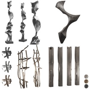 4 in 1 modern abstract scuptures vol.2 with 33% off (4 models for the price of 2,66 models)