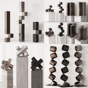 4 in 1 modern abstract scuptures vol.3 with 33% off (4 models for the price of 2,66 models)