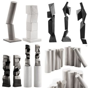 4 in 1 modern abstract scuptures vol.4 with 33% off (4 models for the price of 2,66 models)