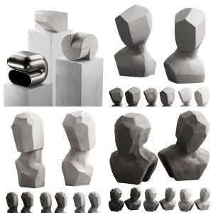 4 in 1 modern abstract scuptures vol.5 with 33% off (4 models for the price of 2,66 models)