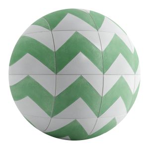 Ceramic Tile Green Large Chevron 4k Pbr Seamless