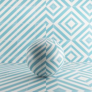 Ceramic Tile Turquoise Stripes 4k Pbr Seamless