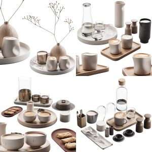 4 in 1 dishes decor + eat and drinks kit vol.2 with 33% off (4 models for the price of 2,66 models)