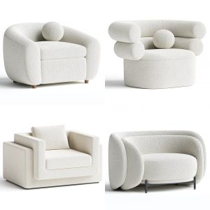 4 boucle armchair collection (Shop at 50% off)