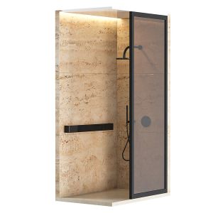 Shower Cabin With Partition 04