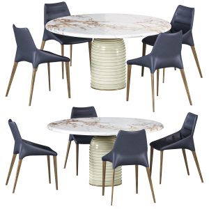 Gordon Dining Table And Outline Chair