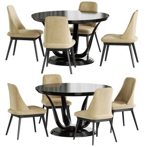 Corallo Dining Table And Scribe Chair