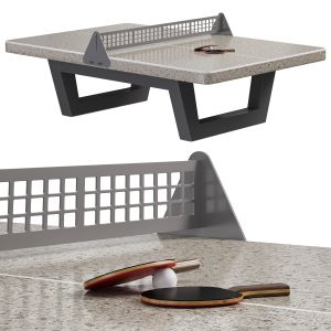 Outdoor Tennis Table Made Of Natural Concrete