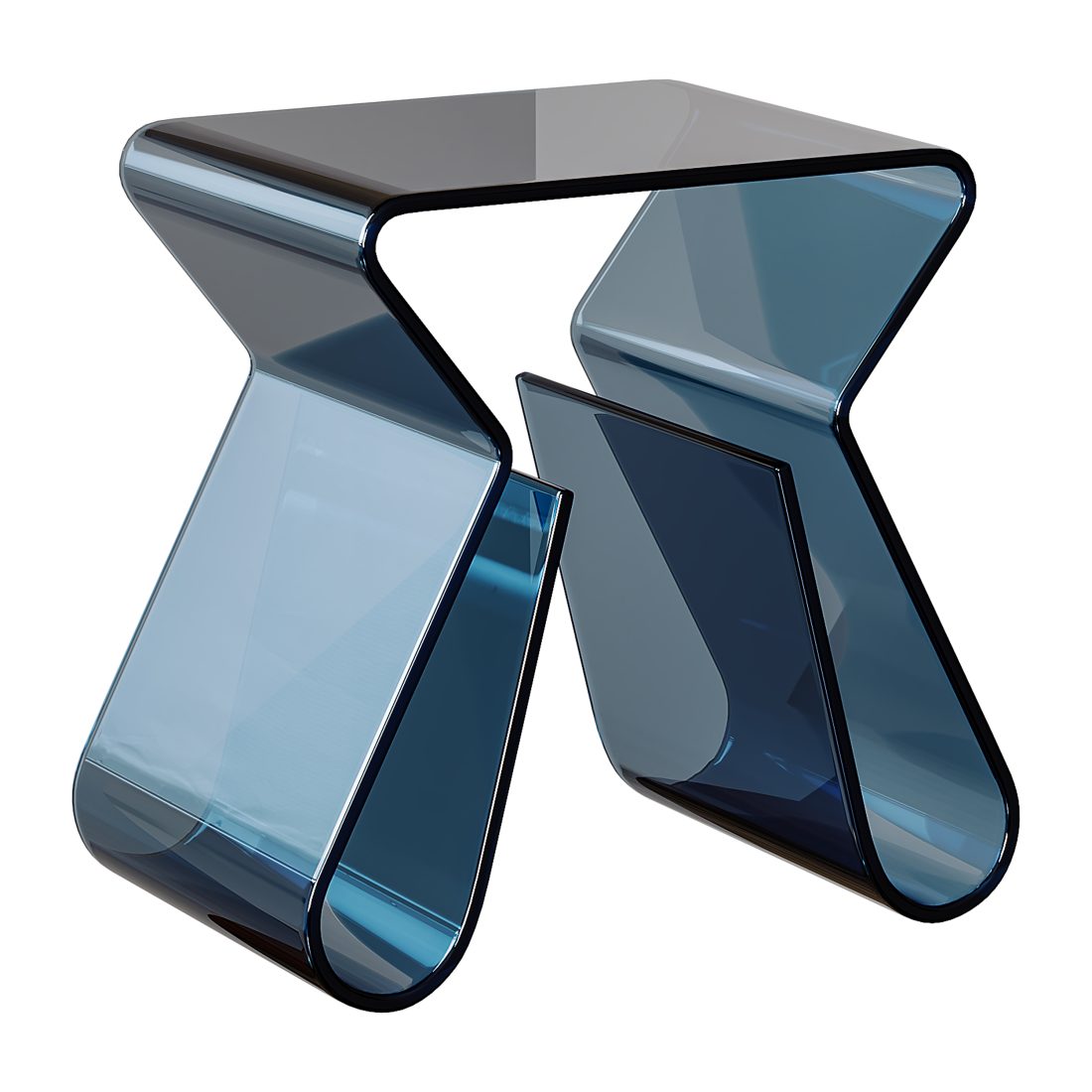 Acrylic Curve Edge Side Table - Minimalist 3D Model for Corona | CGMood