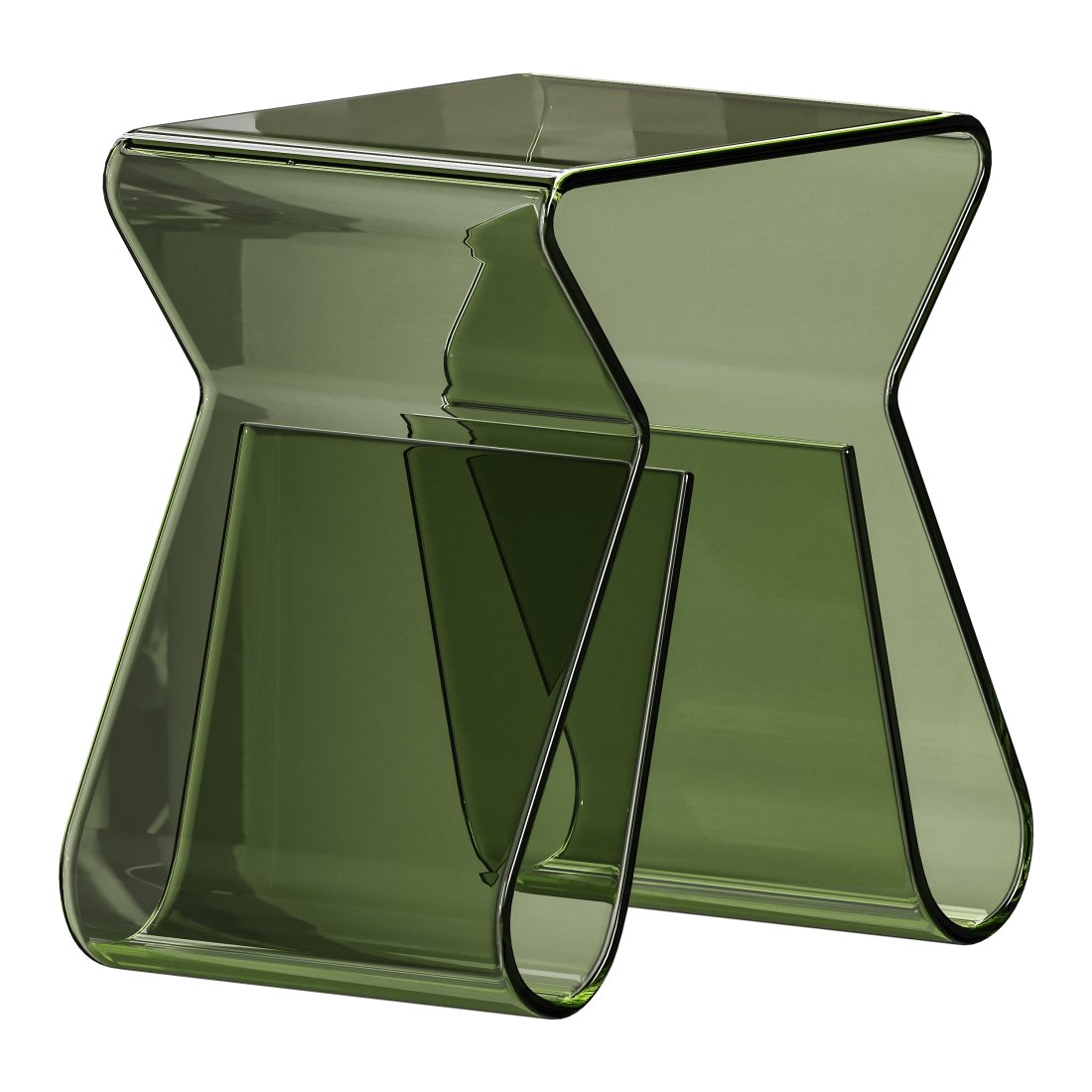 Acrylic Curve Edge Side Table - Minimalist 3D Model for Corona | CGMood