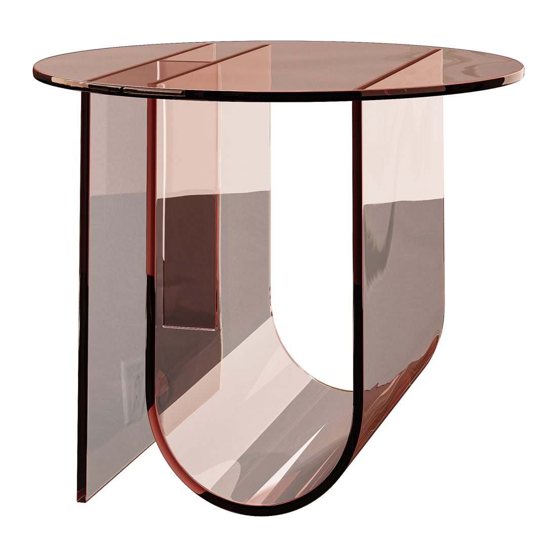 Living Room Acrylic Side Table - 3D Model for Corona