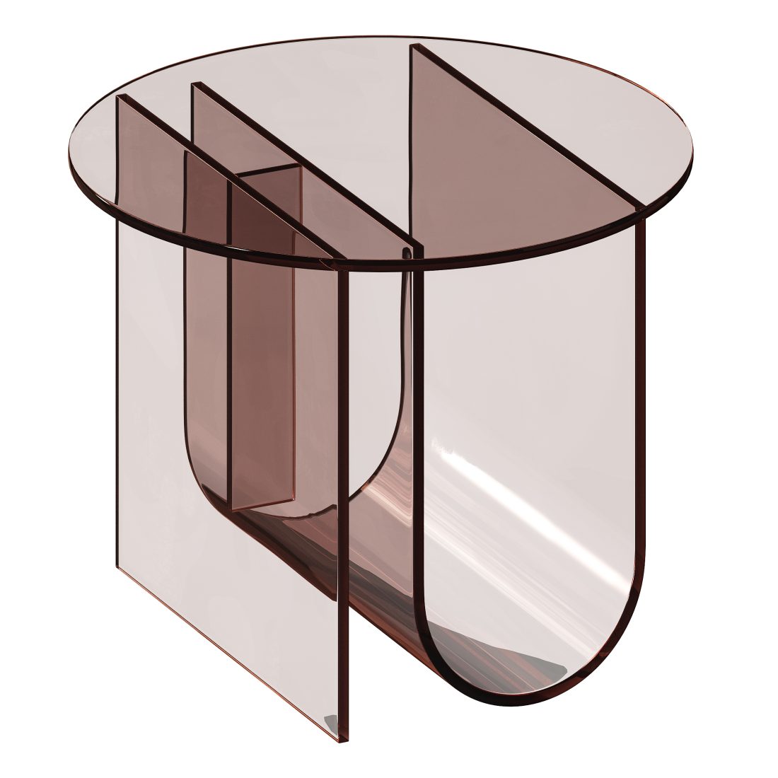 Window Side Table Poly Model Living Room Acrylic Side Table - 3D Model for Corona