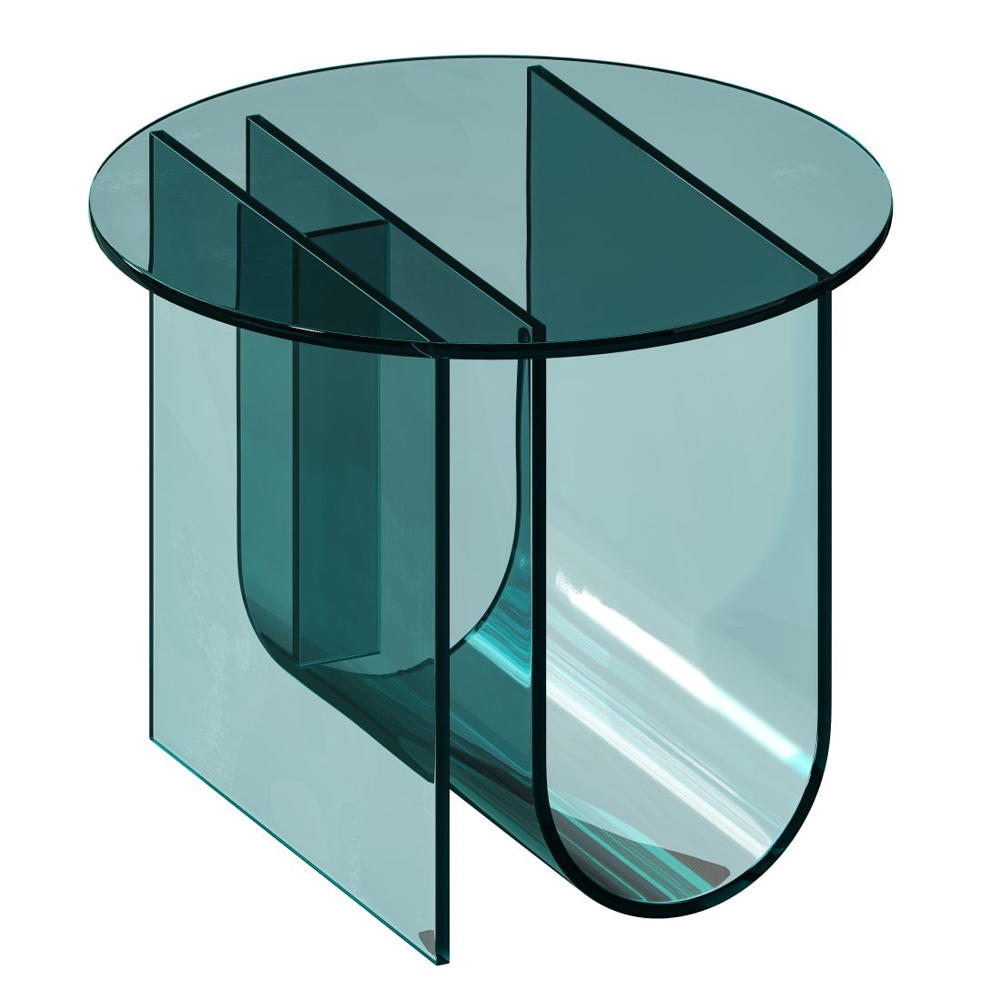 Living Room Acrylic Side Table - 3D Model for Corona