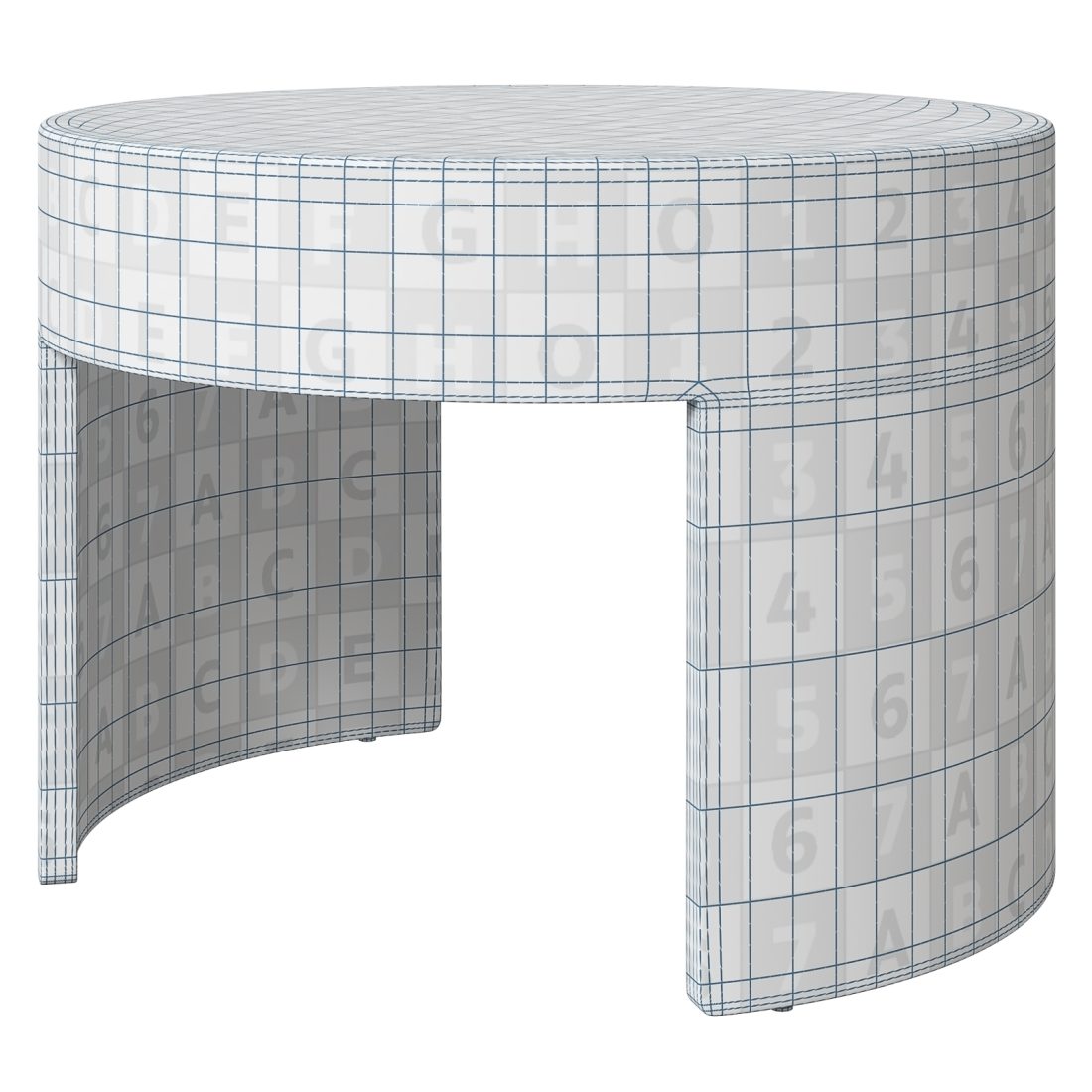 Ana Roque Beam Bedside Table - 3D Model for VRay, Corona