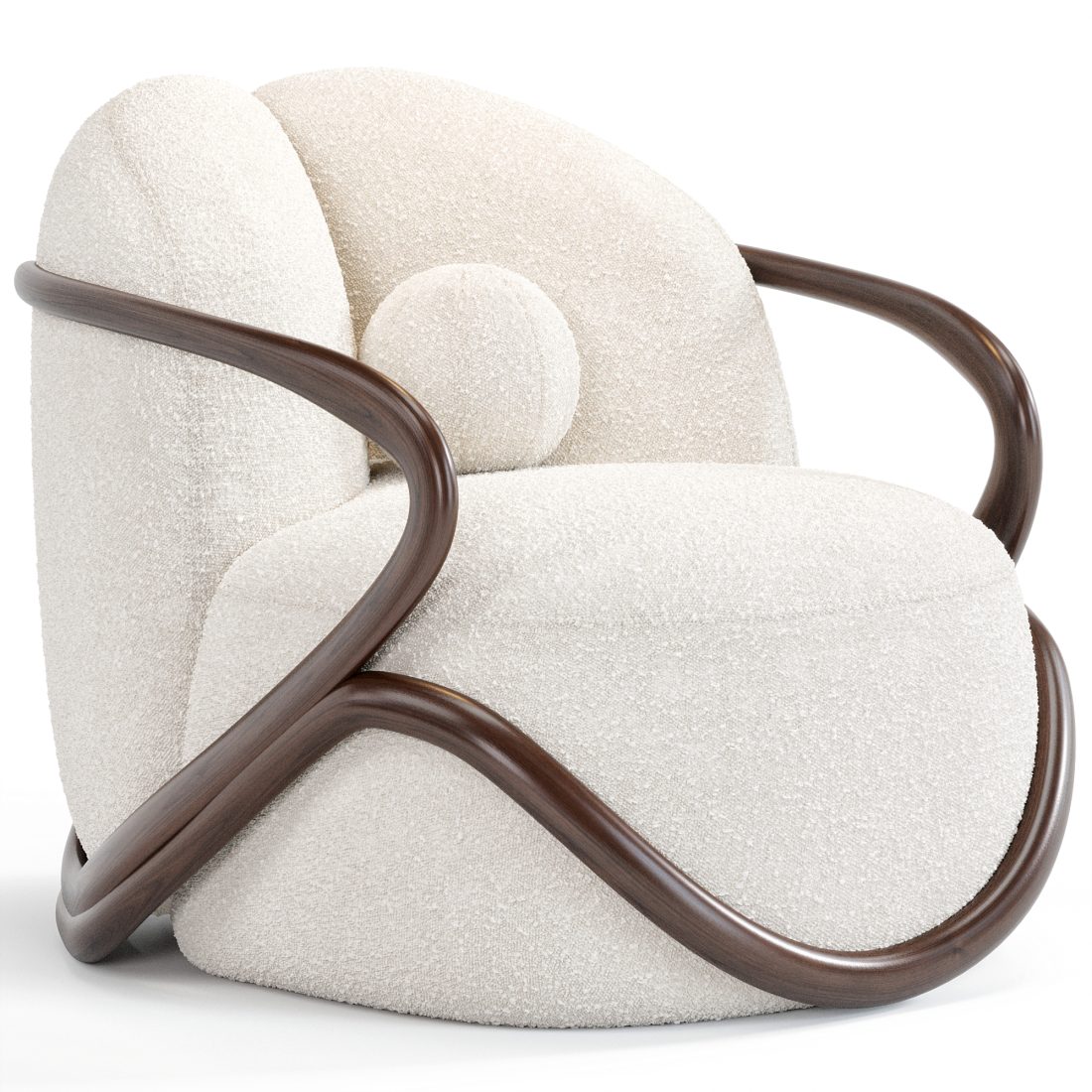Hug Armchair By Giorgetti - 3D Model for VRay, Corona