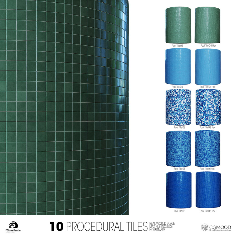 Tile File Use 10 Procedural Tiles - Fstorm Material for FStorm | CGMood