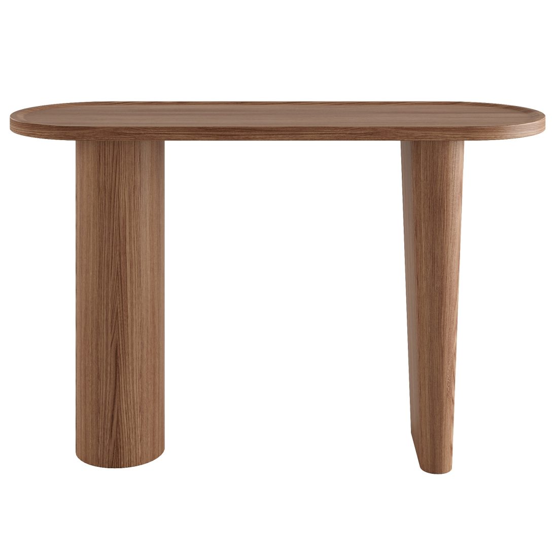 Console Oval Walnut Half Point 3D Model for VRay, Corona | CGMood