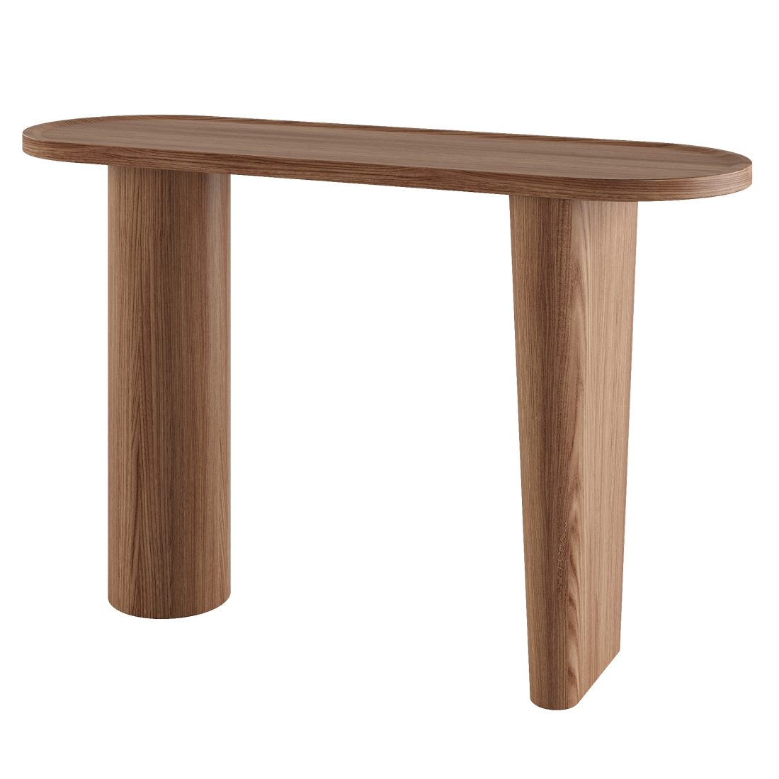 Console Oval Walnut Half Point 3D Model for VRay, Corona | CGMood