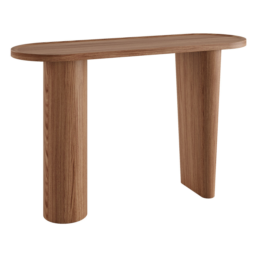 Console Oval Walnut Half Point 3D Model for VRay, Corona | CGMood