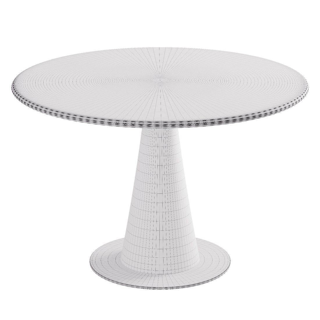 Round Dining Table Full Black 3D Model for Corona | CGMood