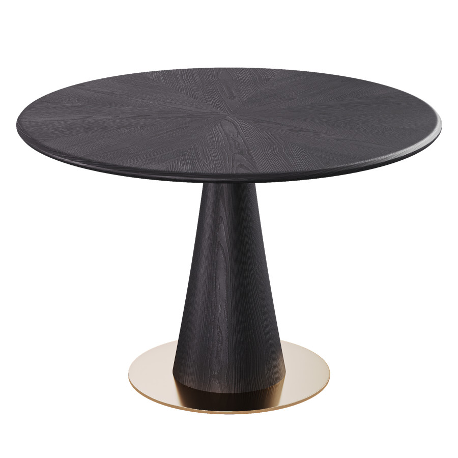 Round Dining Table Full Black 3D Model for Corona | CGMood