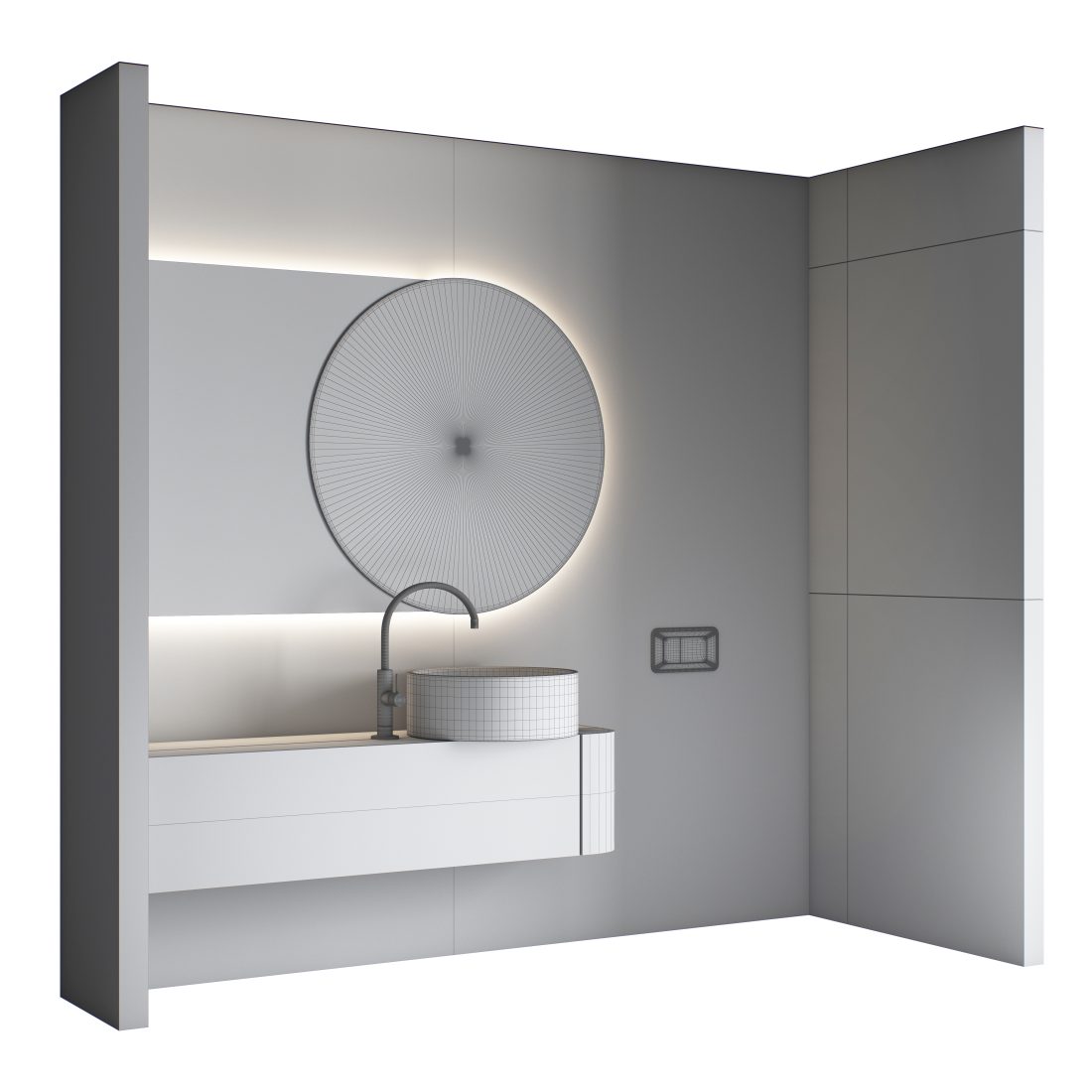 Bathroom Furniture 05 - 3D Model for VRay, Corona