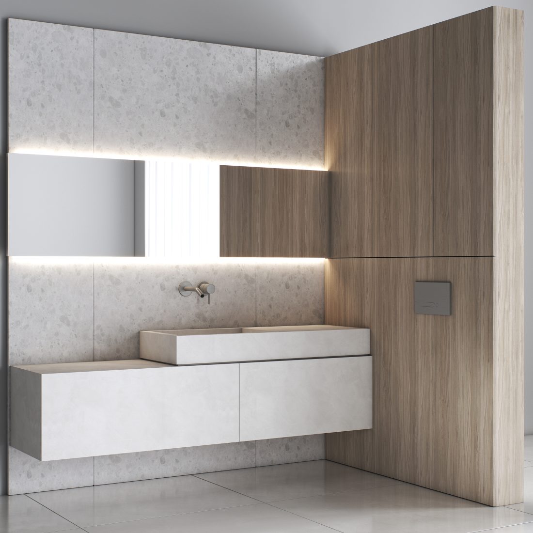 Bathroom Furniture 06 - 3D Model for VRay, Corona
