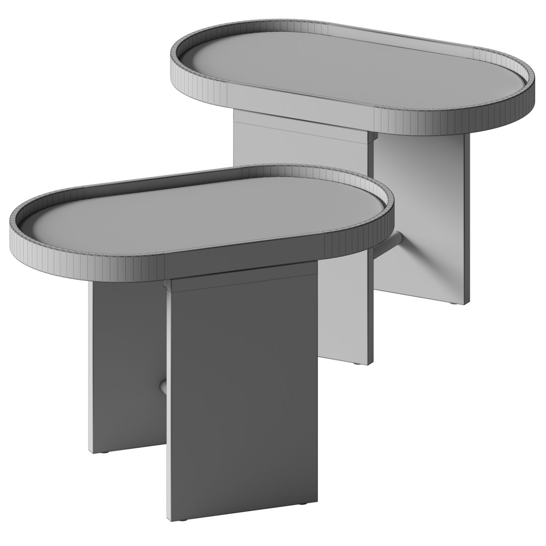 Piani Side Table By Editions Milano - 3D Model for VRay, Corona
