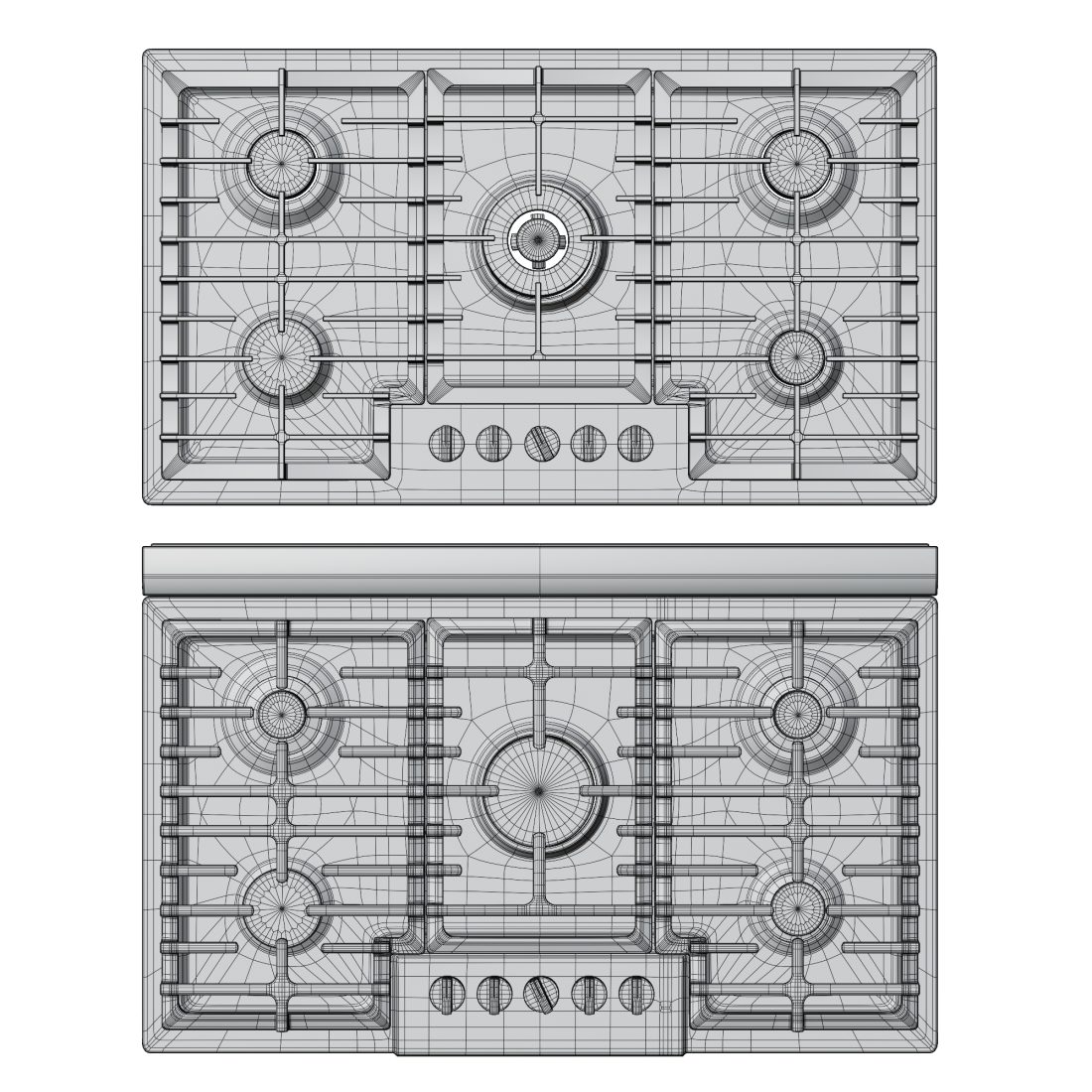 Bosch 800 Plus 300 Series Cooktop - 3D Model for VRay, Corona