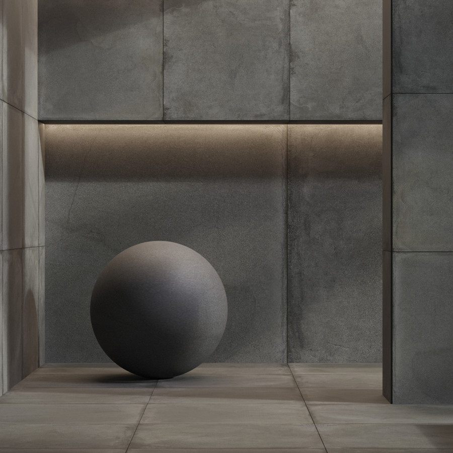Stone Tile Set 16 - Dark Concrete - 3D Model for