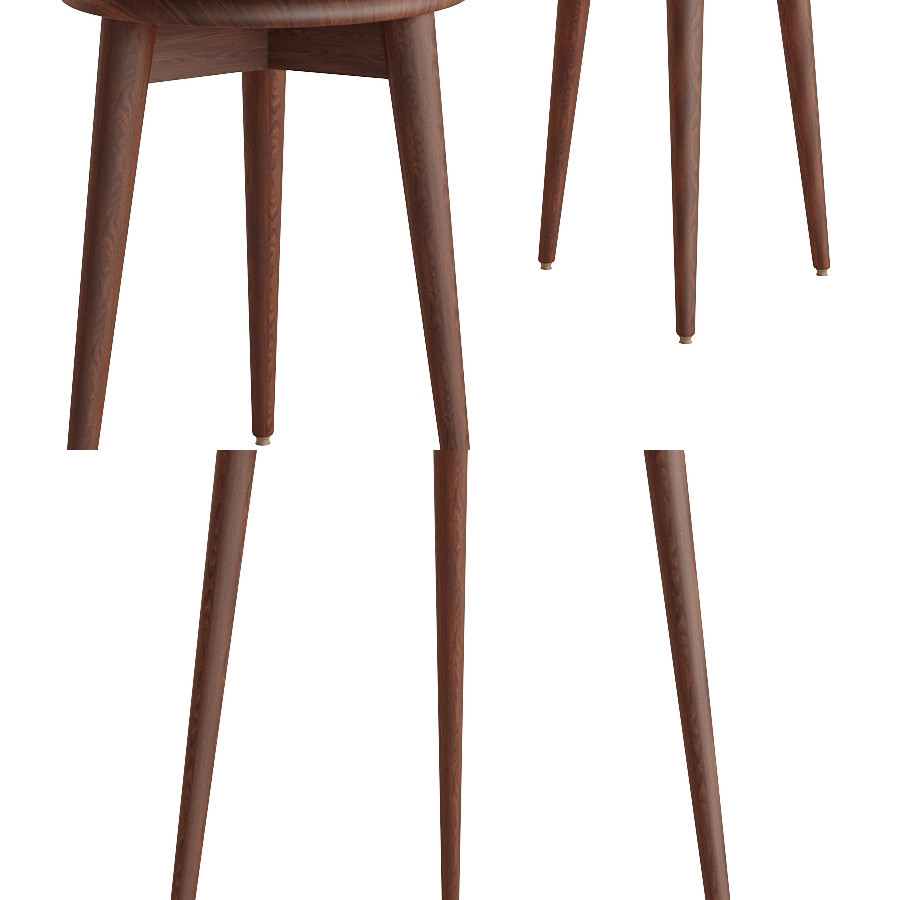 Olaio Round Wooden Table And Stool Set Mid-Century Modern by MASTER 3D PT