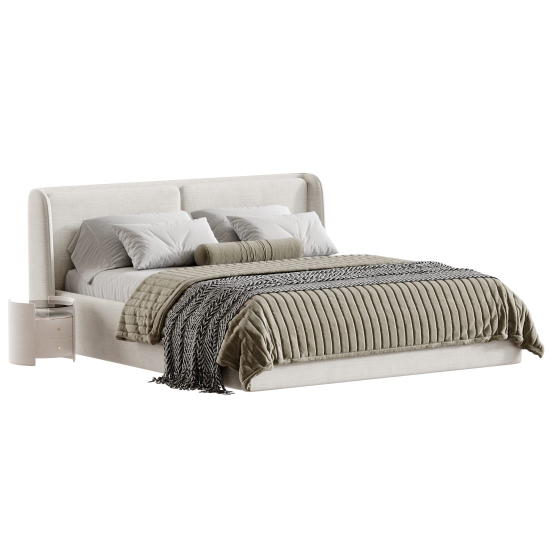 Shell Double Bed By Luzaro 3D Model for Corona | CGMood