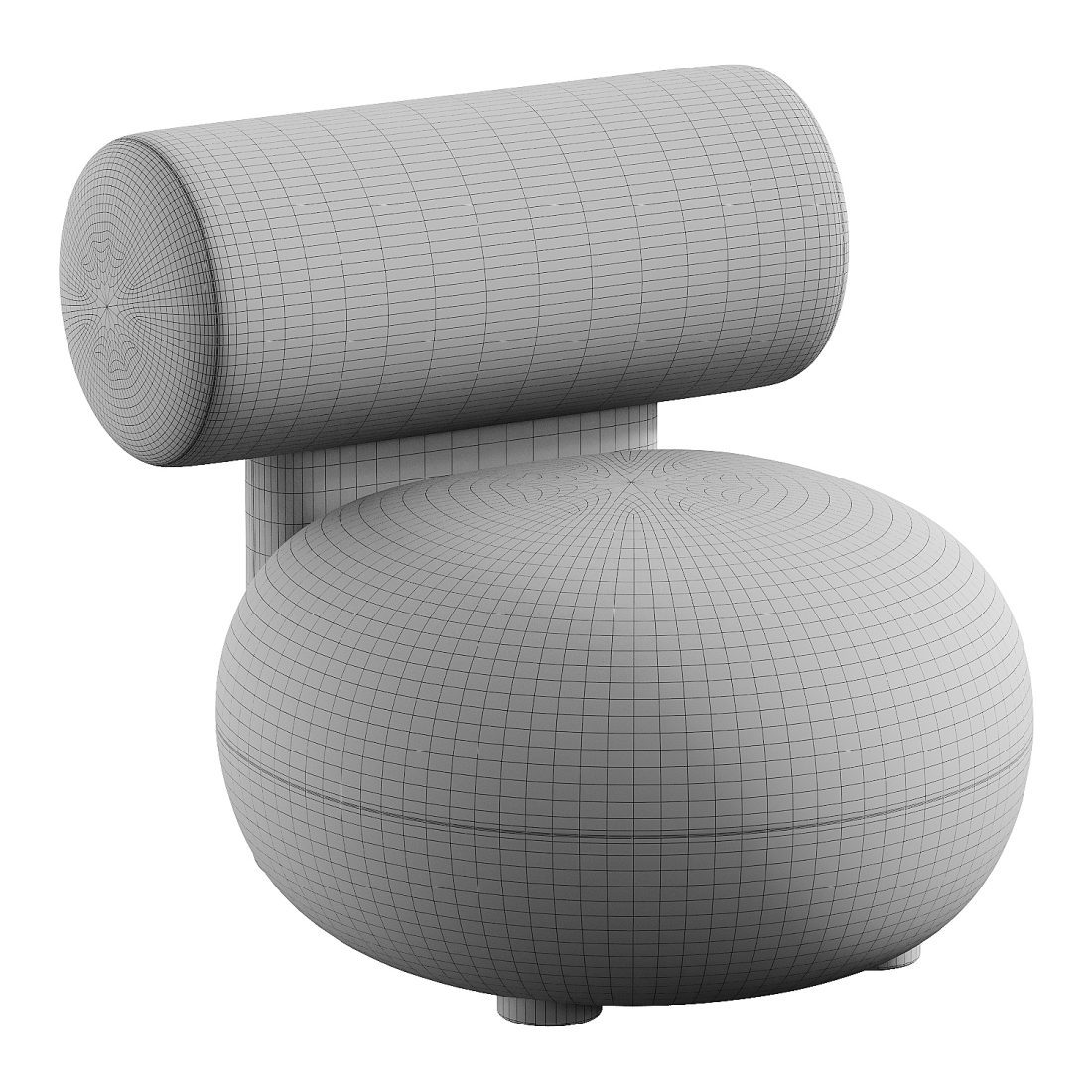 Armchair Hippo Lounge - 3D Model for VRay, Corona