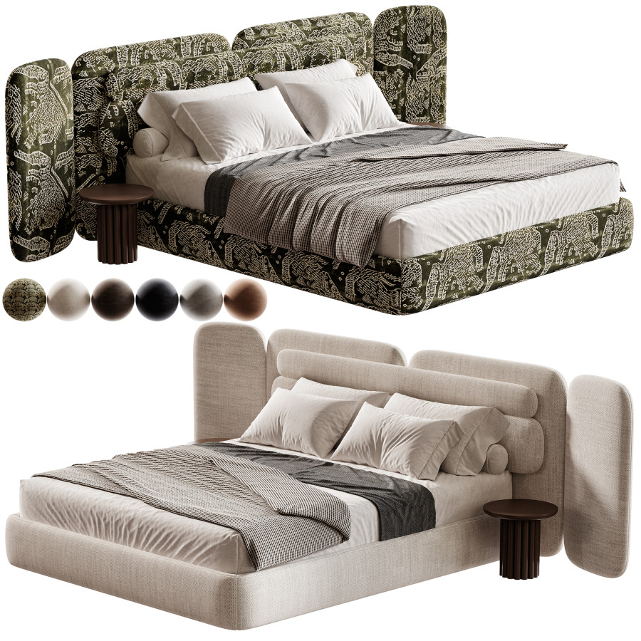 Double Bed 3D Model for Corona | CGMood