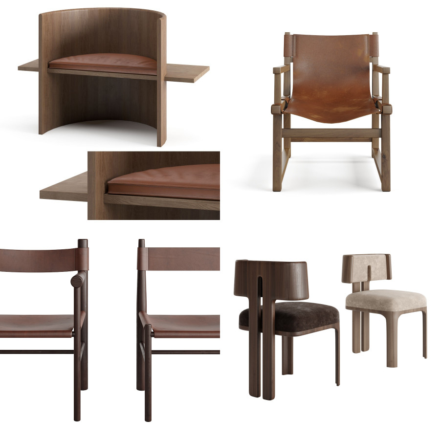 Chair and armchair collection by Edgar Gaeta